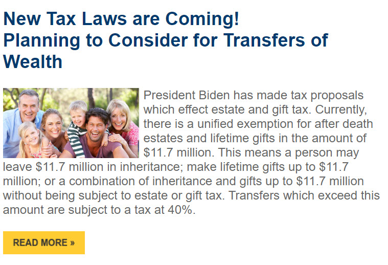 New tax laws are coming